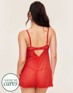 Aubrey Unlined Red -Laced Bra Sales Store full 1385