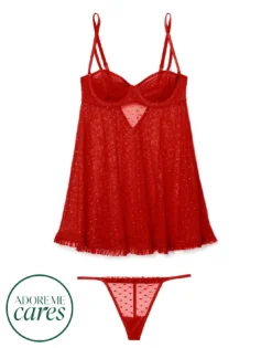 Aubrey Unlined Red -Laced Bra Sales Store full 1386