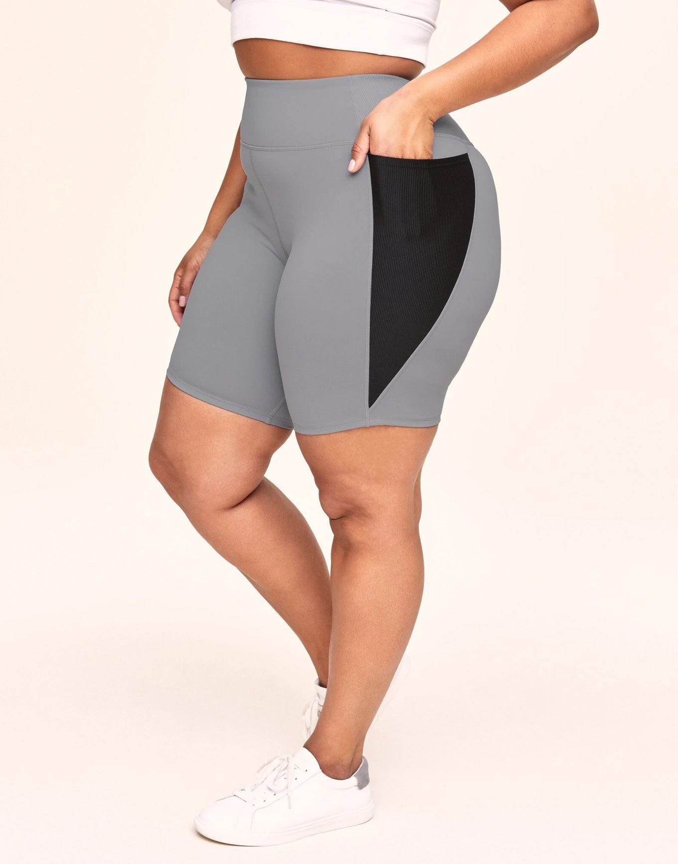 Bailey Brushed Biker Short Plus Gray 1 Bailey Brushed Biker Short Plus Gray