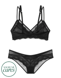 Mindi Unlined Black -Laced Bra Sales Store full 235