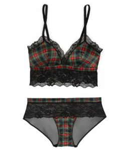 Breena Contour Print -Laced Bra Sales Store full 256