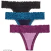 Kourtney Cotton Pack Thong Plus Black