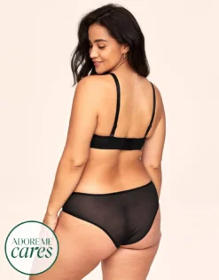 Emmeline Unlined Plus Black -Laced Bra Sales Store full 297