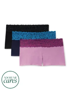 Leondra Cotton Pack Shortie Plus Black