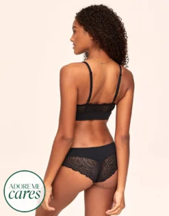 Floretta Unlined Black -Laced Bra Sales Store full 306