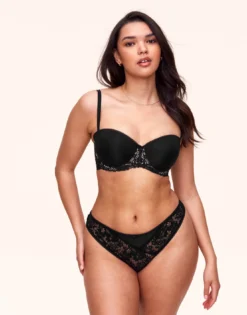Lugo Contour Plus Black -Laced Bra Sales Store full 322