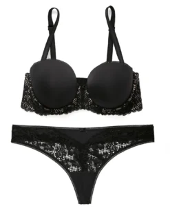Lugo Contour Plus Black -Laced Bra Sales Store full 325