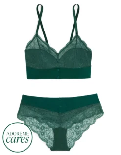 Anja Unlined Green -Laced Bra Sales Store full 330