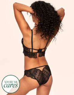 Odette Unlined Black -Laced Bra Sales Store full 341