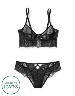 Odette Unlined Black -Laced Bra Sales Store full 342