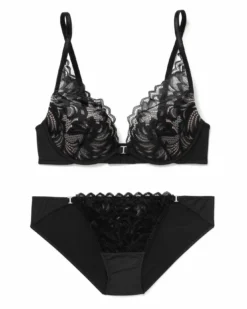 Lily Push Up Black -Laced Bra Sales Store full 40