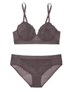 Larina Push Up Gray -Laced Bra Sales Store full 402