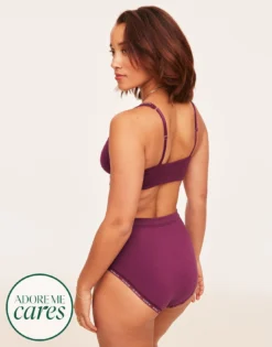 Maddey Unlined Purple -Laced Bra Sales Store full 461