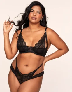 Kaia Unlined Plus Black -Laced Bra Sales Store full 487