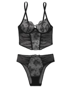 Avara Unlined Black -Laced Bra Sales Store full 503