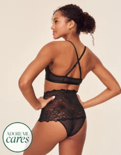 Ronnie Unlined Black -Laced Bra Sales Store full 523