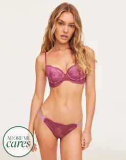 Olisa Push Up Purple -Laced Bra Sales Store full 583