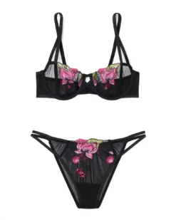 Jayda Unlined Plus Print -Laced Bra Sales Store full 61