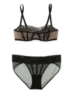 Ellanora Unlined Black -Laced Bra Sales Store full 644