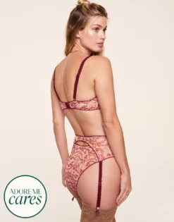 Gabby Unlined Print -Laced Bra Sales Store full 657