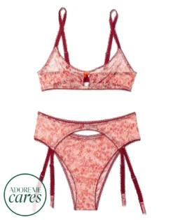 Gabby Unlined Print -Laced Bra Sales Store full 658