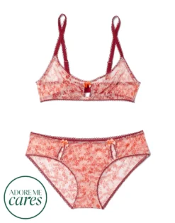 Gabby Unlined Print -Laced Bra Sales Store full 659