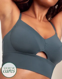 Fatima Unlined Plus Gray -Laced Bra Sales Store full 675