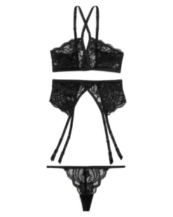 Juanita Unlined Black -Laced Bra Sales Store full 716