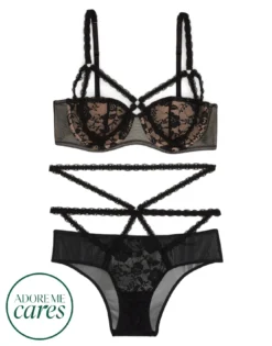 Brigitte Contour Black -Laced Bra Sales Store full 748