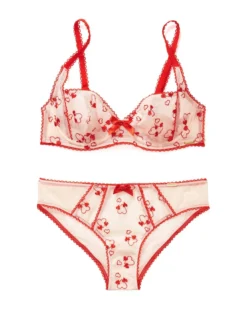 Brittany Unlined Plus Pink -Laced Bra Sales Store full 765