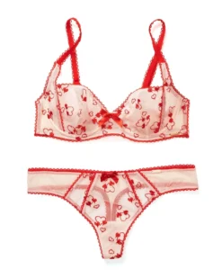 Brittany Unlined Plus Pink -Laced Bra Sales Store full 766
