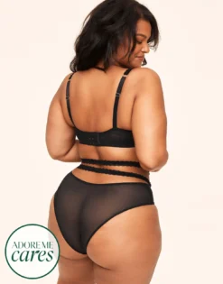 Brigitte Contour Plus Black -Laced Bra Sales Store full 782