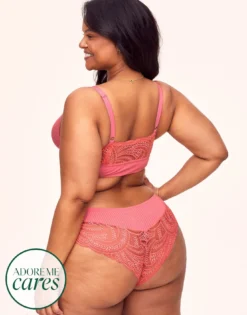 Floretta Unlined Plus Pink -Laced Bra Sales Store full 8