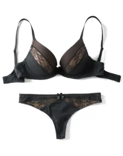 Mirianne Push Up Black -Laced Bra Sales Store full 807