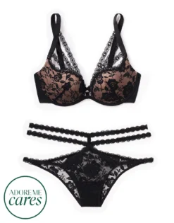 Marcia Push Up Black -Laced Bra Sales Store full 861