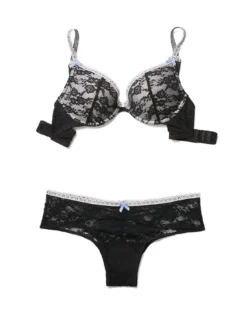 Eugenie Push Up Black -Laced Bra Sales Store full 907