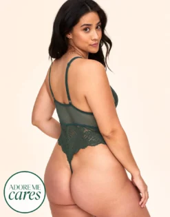 Zora Plus Green -Laced Bra Sales Store full 957